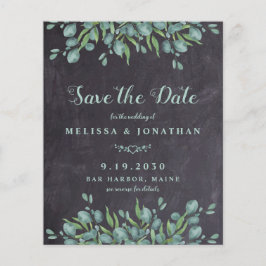 Eukalyptus Rustic QR Code Wedding Save the Date