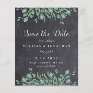 Eukalyptus Rustic QR Code Wedding Save the Date