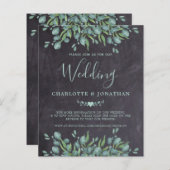 Eukalyptus Rustic QR Code Wedite (Vorne/Hinten)