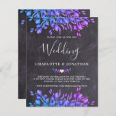 Eukalyptus Rustic Slate QR Code Wedding Inv (Vorne/Hinten)