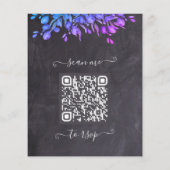 Eukalyptus Rustic Slate QR Code Wedding Inv (Rückseite)