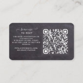 Eukalyptus Rustic Slate Wedding QR Code UAWG Begleitkarte (Rückseite)