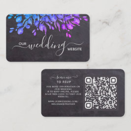 Eukalyptus Rustic Slate Wedding QR Code UAWG Begleitkarte