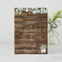 Eukalyptus Rustic Wedding Einladungen