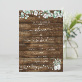 Eukalyptus Rustic Wedding Einladungen