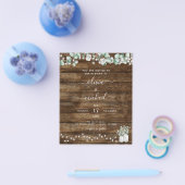 Eukalyptus Rustic Wedding Einladungen Flyer (Einzeln)