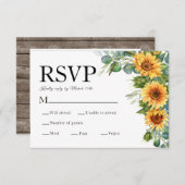 Eukalyptus Rustic Wood QR Code RSVP Card (Vorne/Hinten)