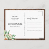 Eukalyptus Rustic Wood Verlobung GRILLEN Einladung Postkarte (Rückseite)