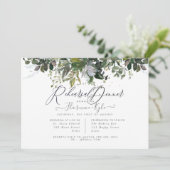 Eukalyptus rustikal, Blauer Kaugummi Probe Abendes Einladung (Stehend Vorderseite)