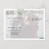 Eukalyptus rustikal, Grüne Save the Date Postkarte (Rückseite)