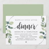 Eukalyptus rustikal, Hochzeitsessen Einladung (Vorne/Hinten)