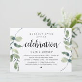 Eukalyptus rustikal, Hochzeitsfeier Einladung (Stehend Vorderseite)