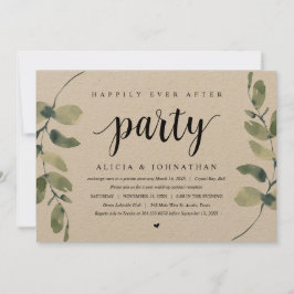 Eukalyptus rustikal, Hochzeitsfeier I Einladung