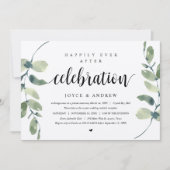 Eukalyptus rustikal, Hochzeitsfeier I Einladung (Vorderseite)