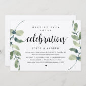 Eukalyptus rustikal, Hochzeitsfeier I Einladung (Vorne/Hinten)