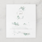 Eukalyptus rustikal platzkarte (Außenseite Aufgefaltet)