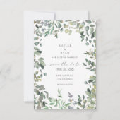 Eukalyptus rustikal Save the Date (Vorderseite)