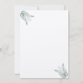 Eukalyptus Rustikal Save the Date Ökologisch Einladung (Rückseite)