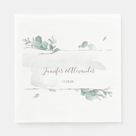 Eukalyptus rustikal serviette (Vorderseite)