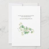 Eukalyptus Rustikale Hochzeit aus Holz Save The Date (Rückseite)