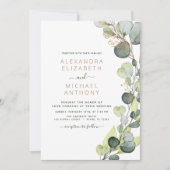 Eukalyptus Rustikale Hochzeit Einladung (Vorderseite)