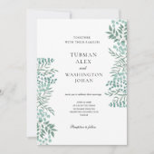 Eukalyptus Rustikale Vegetation Einladung Hochzeit (Vorderseite)