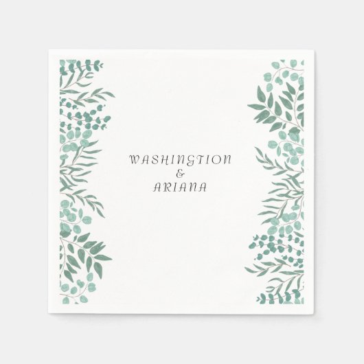 Eukalyptus Rustikale Vegetation Serviette (Vorderseite)