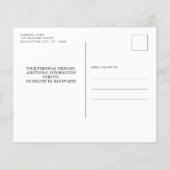 Eukalyptus Rustikaler Save the Date Postkarte (Rückseite)