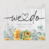 Eukalyptus rustikaler Sonnenblumenkrebs, den wir S Ankündigungspostkarte (Vorderseite)