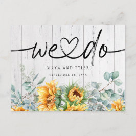 Eukalyptus rustikaler Sonnenblumenkrebs, den wir S Ankündigungspostkarte