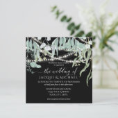 Eukalyptus Rustikaler Weinkeller Twinkle Lights Ho Einladung (Stehend Vorderseite)