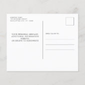 Eukalyptus Rustikales Blatt Save the Date Postc (Rückseite)