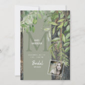 Eukalyptus Rustikales Foto Brautparty Einladung (Vorderseite)
