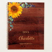 Eukalyptus rustikales Monogramm Planer (Vorderseite)