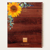 Eukalyptus rustikales Monogramm Planer (Rückseite)