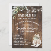Eukalyptus Saddle up Legen Sie Ihre Stiefel Cowgir Einladung (Vorderseite)