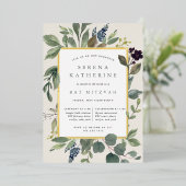 Eukalyptus & Sage Bat Mitzvah Folieneinladung (Stehend vorne)