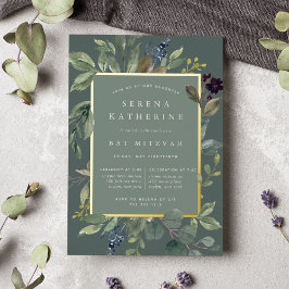 Eukalyptus & Sage Bat Mitzvah Folieneinladung
