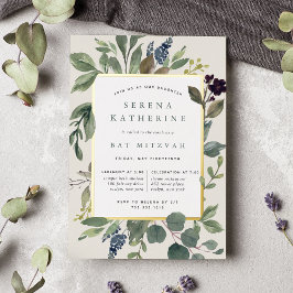 Eukalyptus & Sage Bat Mitzvah Folieneinladung
