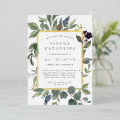 Eukalyptus & Sage Bat Mitzvah Folieneinladung (Stehend vorne)