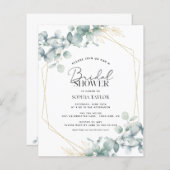 Eukalyptus Sage Bridal Dusche Einladung (Vorne/Hinten)