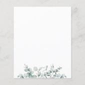 Eukalyptus Sage Bridal Dusche Einladung (Rückseite)