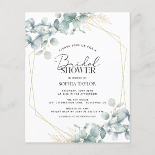 Eukalyptus Sage Bridal Dusche Einladung
