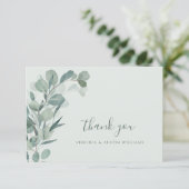 Eukalyptus Sage Dankeskarte (Stehend Vorderseite)