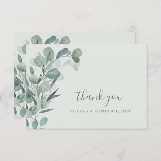 Eukalyptus Sage Dankeskarte (Vorne/Hinten)
