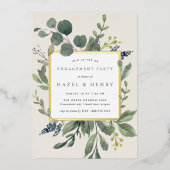 Eukalyptus & Sage Engagement Folieneinladung (Vorderseite)