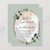 Eukalyptus Sage Foto Einladung Hochzeitsfeiern (Vorne/Hinten)