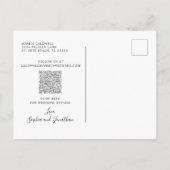 Eukalyptus Sage Foto Hochzeit Sichern Sie das Datu Ankündigungspostkarte (Rückseite)