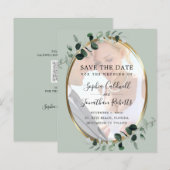 Eukalyptus Sage Foto Hochzeit speichern (Vorne/Hinten)