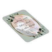 Eukalyptus Sage Foto Wedding Save the Date Magnet (Rechte Seite)